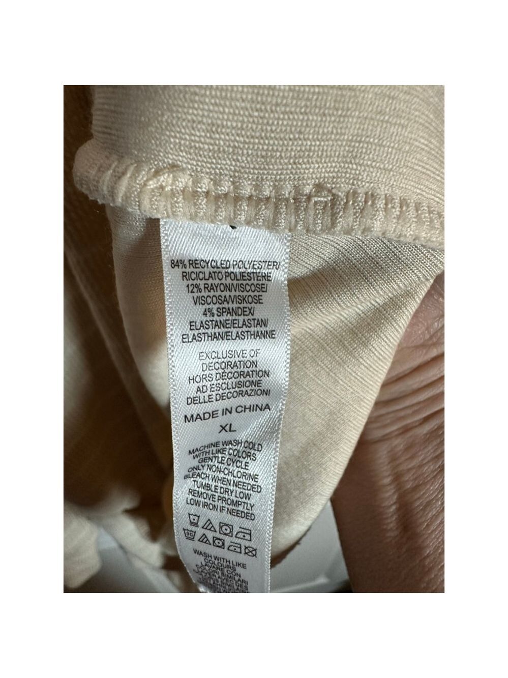 Cuddl Duds Cardigan XL Beige White Striped - Picture 6 of 6